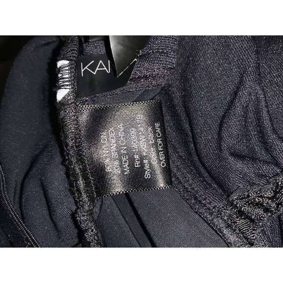 Kamali Kulture Shirred Waist Mio  One Piece Swim Ruched Black Large Halter Cut - Picture 13 of 13